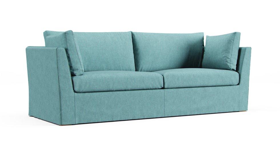 Stockholm 3.5 Seater Sofa Cover - Care+ Tweed Mineral Blue