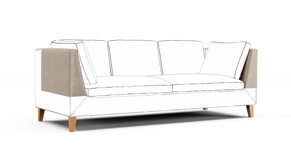 Stockholm Armrest Protector Covers — Add On - Mod Basketweave Oatmeal