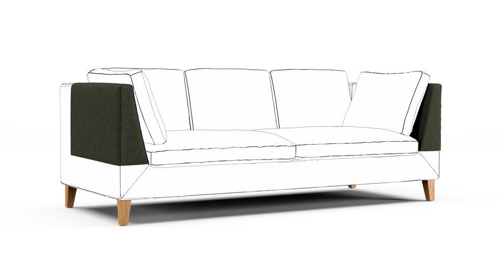 Stockholm Armrest Protector Covers — Add On - Everyday Weave Basil Green