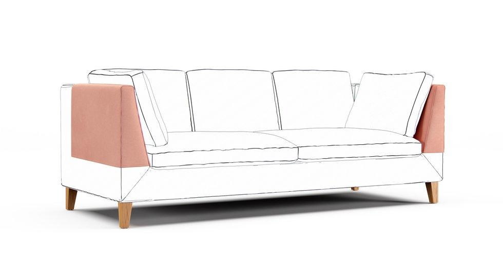 Stockholm Armrest Protector Covers — Add On - Signature Microfiber Coral