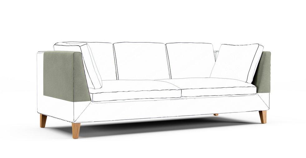 Stockholm Armrest Protector Covers — Add On - Signature Microfiber Silver Sage