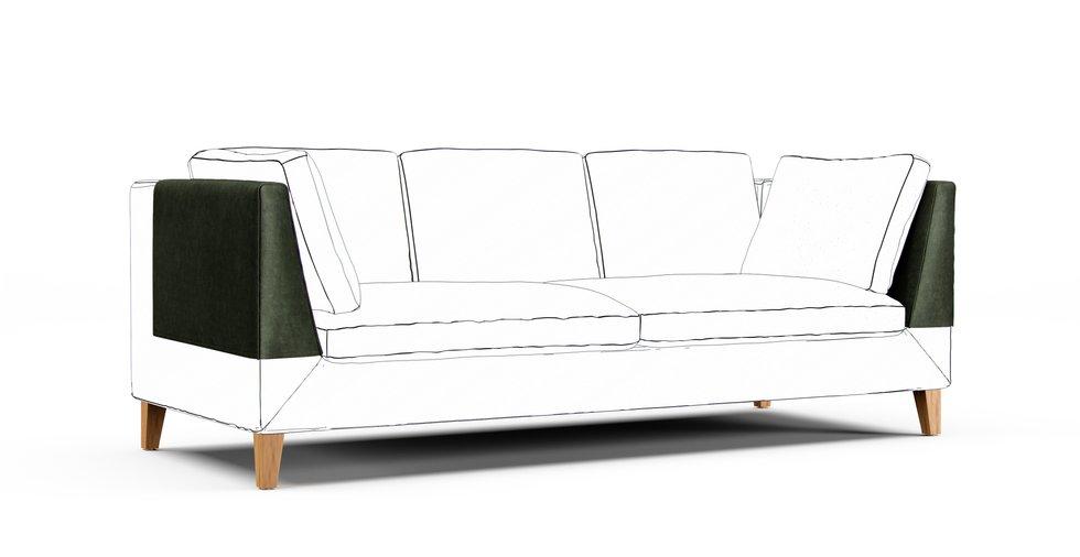 Stockholm Armrest Protector Covers — Add On - Signature Velvet Bayleaf