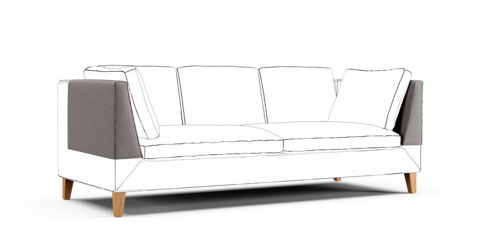 Stockholm Armrest Protector Covers — Add On - Care+ Canvas Ash