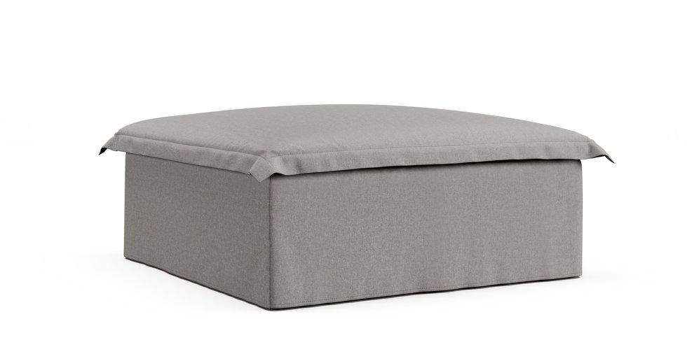 Soderhamn Footstool Cover - Care+ Canvas Ash