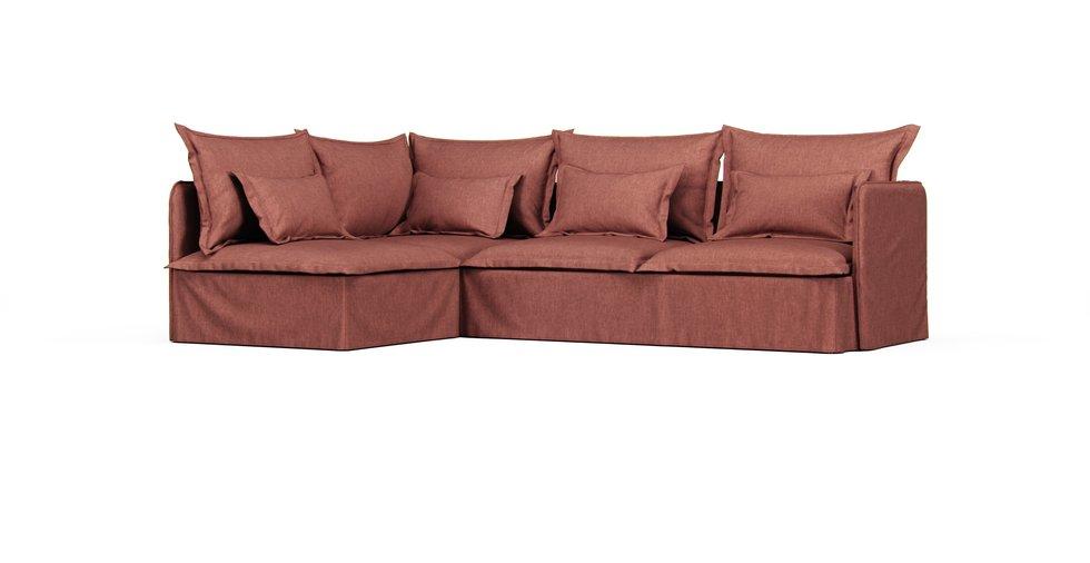 Soderhamn 4-seat Corner (Open End) Sofa Cover - Care+ Tweed Sunset
