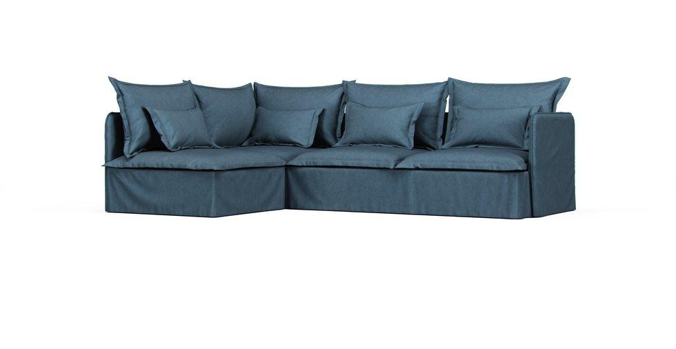 Soderhamn 4-seat Corner (Open End) Sofa Cover - Care+ Tweed Teal