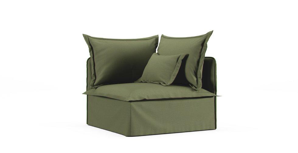 Soderhamn Corner Section Sofa Cover - Care+ Canvas Sage