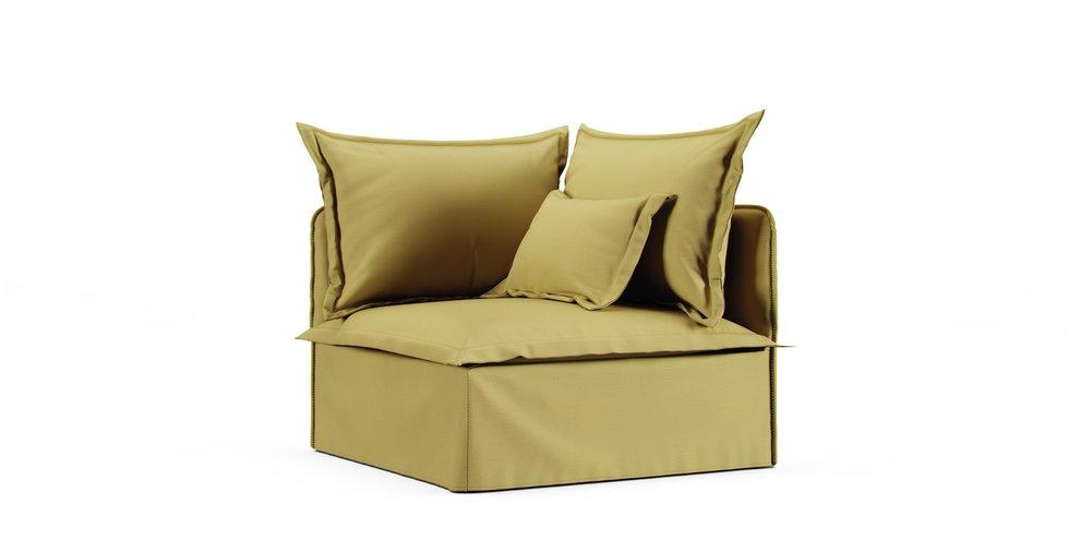 Soderhamn Corner Section Sofa Cover - Care+ Tweed Amber