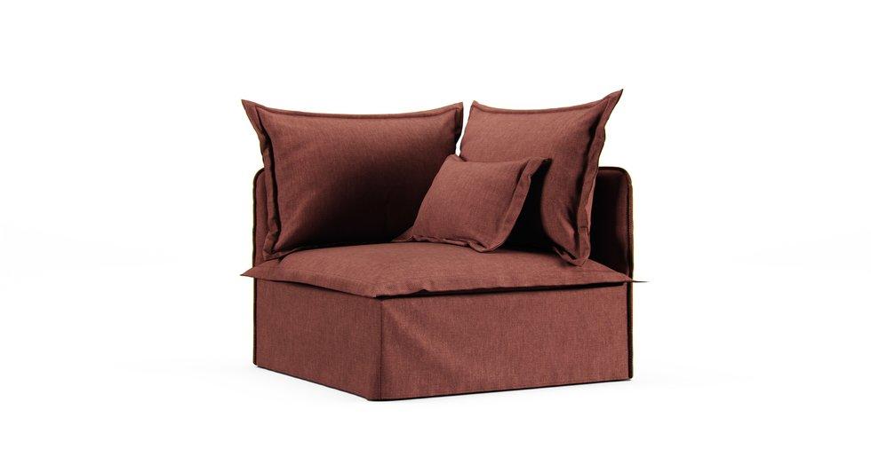 Soderhamn Corner Section Sofa Cover - Care+ Tweed Sunset