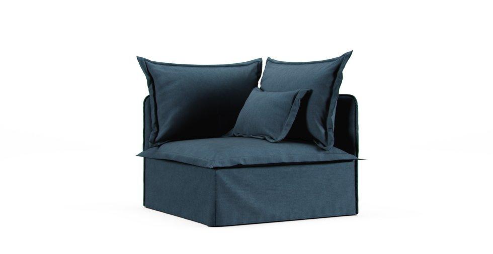 Soderhamn Corner Section Sofa Cover - Care+ Tweed Teal