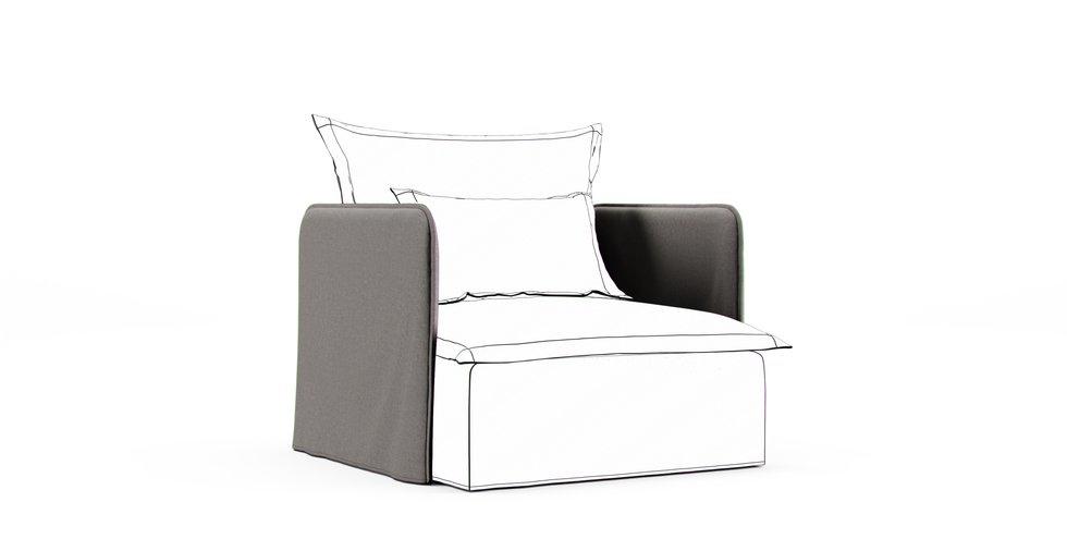 Soderhamn Armrest Cover (Pair) - Care+ Canvas Ash