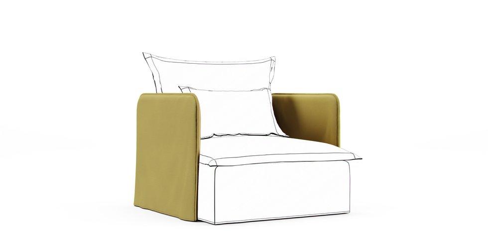 Soderhamn Armrest Cover (Pair) - Care+ Tweed Amber