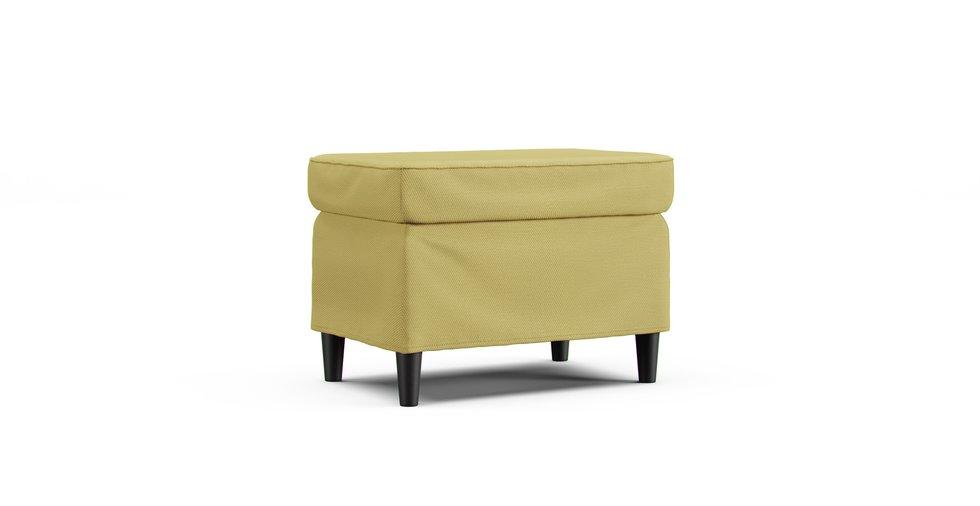 Strandmon Footstool Loose Fit Cover - Care+ Tweed Amber