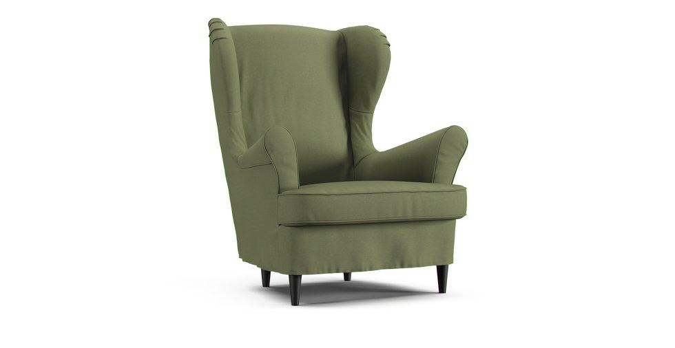 Strandmon Armchair Cover (Loose Fit) - Care+ Canvas Sage