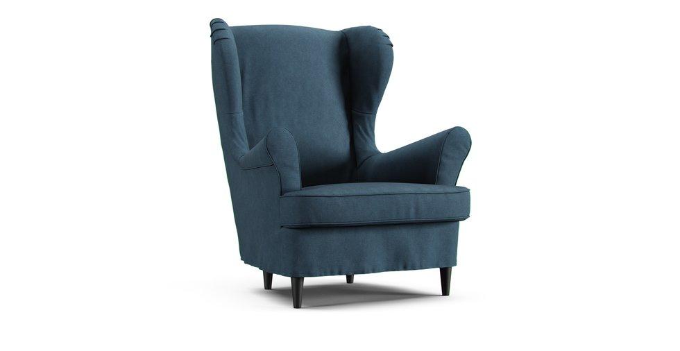Strandmon Armchair Cover (Loose Fit) - Care+ Tweed Teal