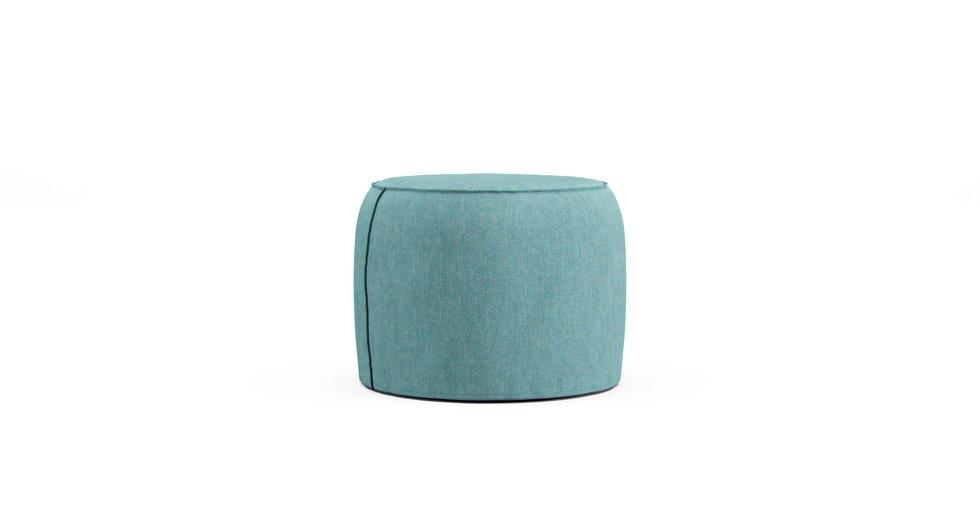 Stockholm 2017 Pouffe - Care+ Tweed Mineral Blue