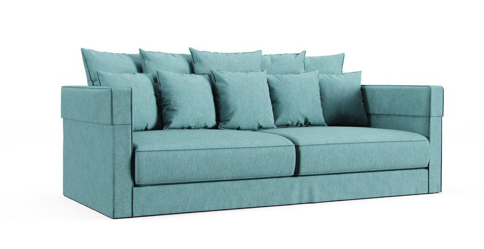 Stockholm 2017 3 Seater Sofa Cover - Care+ Tweed Mineral Blue