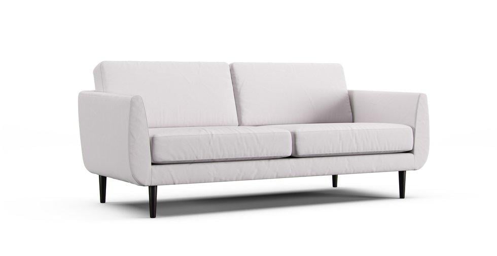 Smedstorp 3-Seat Sofa Cover - Everyday Cotton Pebble