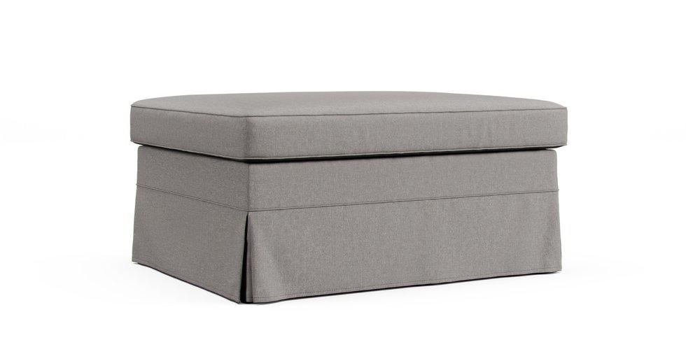 Stocksund Footstool Cover - Care+ Canvas Ash