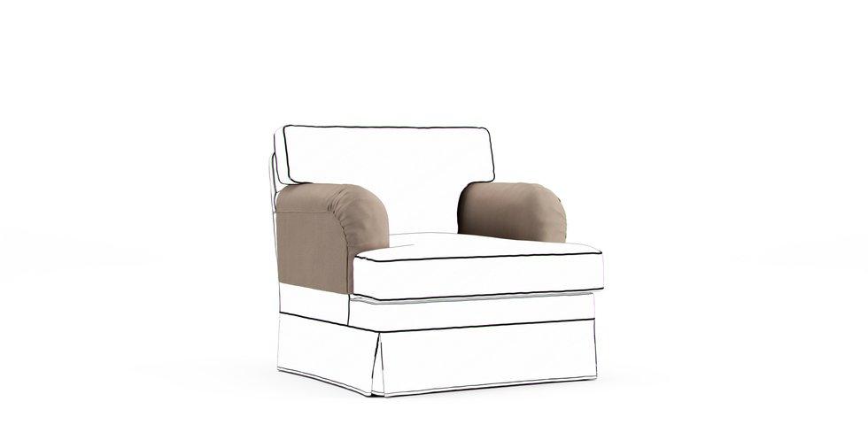 Stocksund Armrest Protector Covers — Add On - Sunbrella® Canvas Flax