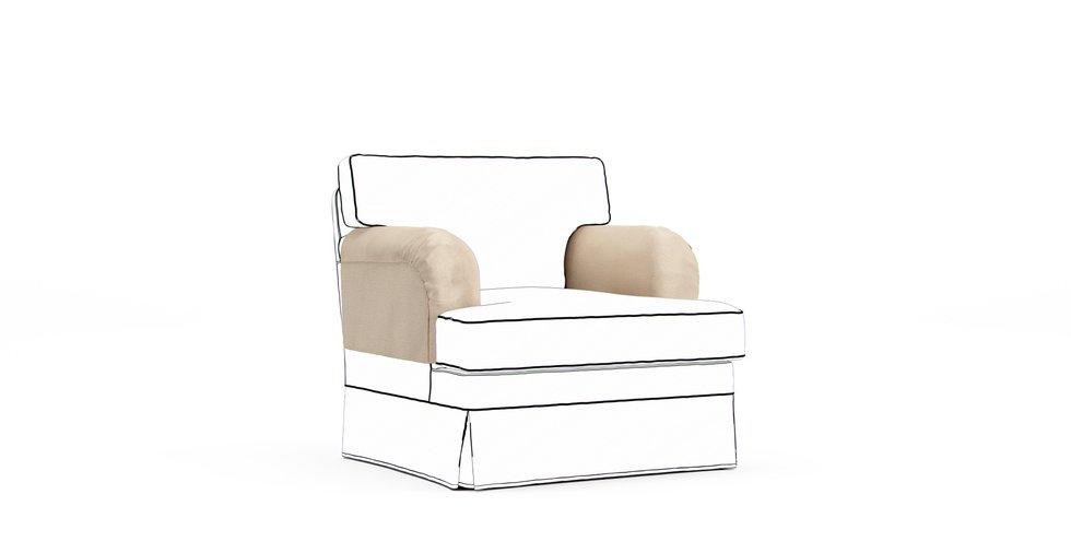 Stocksund Armrest Protector Covers — Add On - Mod Chenille Cream