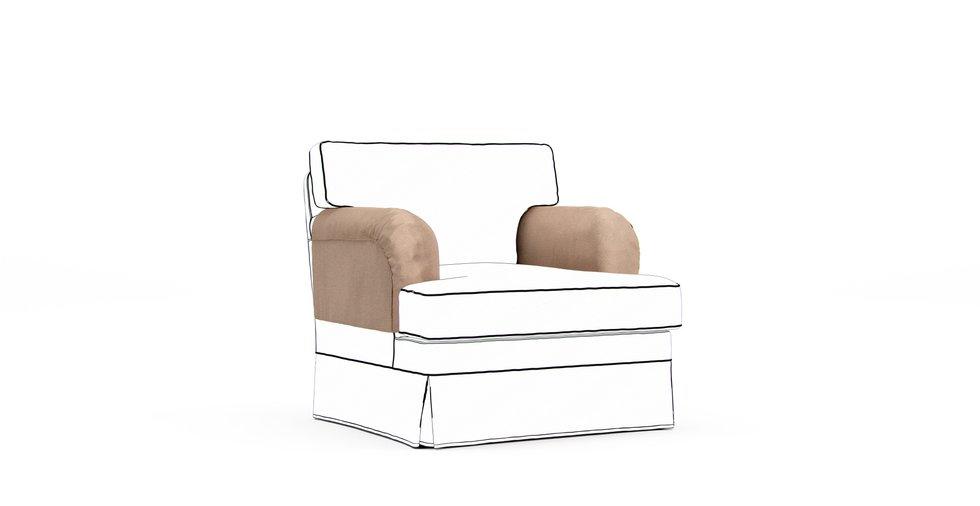 Stocksund Armrest Protector Covers — Add On - Mod Chenille Beige