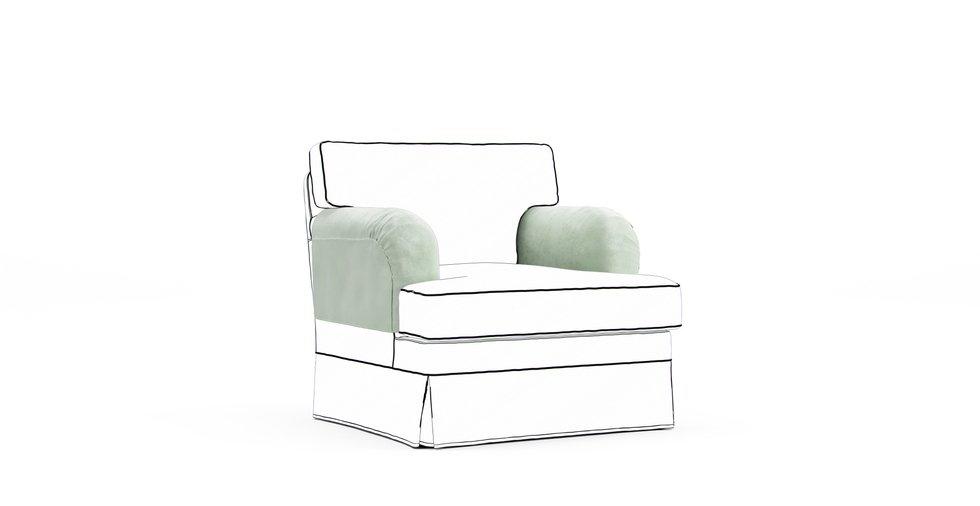 Stocksund Armrest Protector Covers — Add On - Classic Velvet Mint