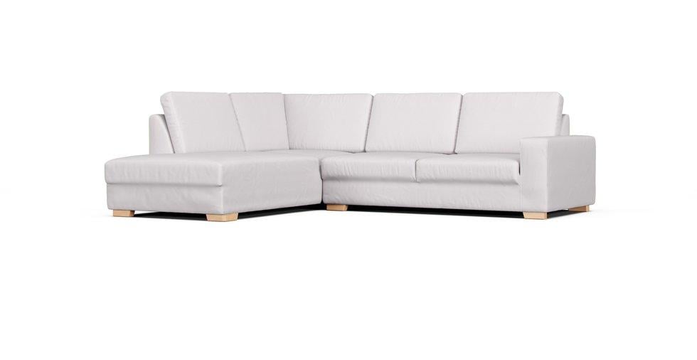 Sorvallen 3-Seat Corner Sofa Cover - Everyday Cotton Pebble