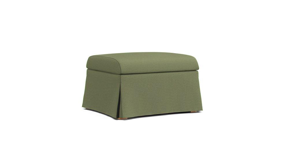 Sandby Footstool Cover - Care+ Canvas Sage