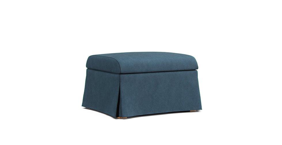 Sandby Footstool Cover - Care+ Tweed Teal