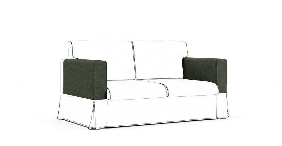 Sandby Armrest Protector Covers — Add On - Everyday Weave Basil Green