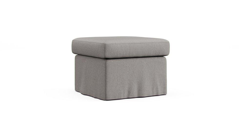 Tomelilla Footstool Cover - Care+ Canvas Ash