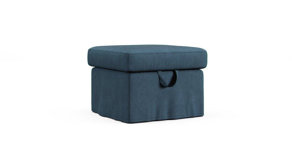 Tomelilla Footstool Cover - Care+ Tweed Teal