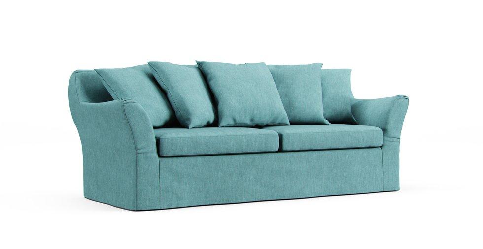 Tomelilla Sofa Bed Cover - Care+ Tweed Mineral Blue