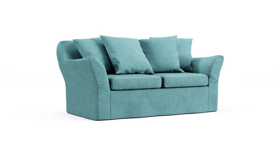 Bezug Tomelilla 2er-Sofa - Care+ Tweed Mineral Blue