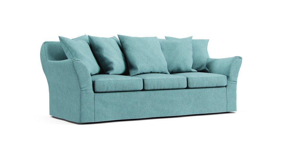 Tomelilla 3 Seater Sofa Cover - Care+ Tweed Mineral Blue