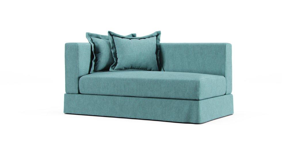 Tylosand 2 Seat Right/Left Arm Sofa Cover - Care+ Tweed Mineral Blue