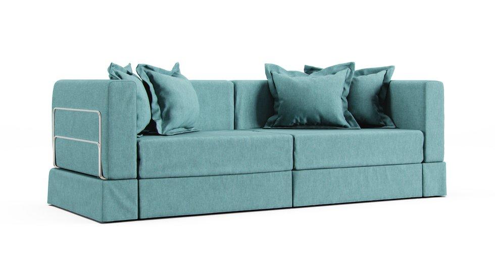 Tylosand Sofa Bed Cover - Care+ Tweed Mineral Blue