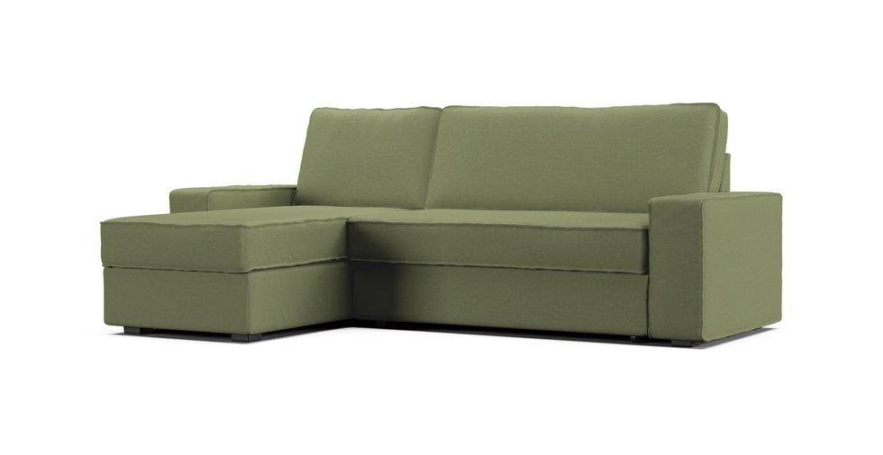 Vilasund Sofa Bed with Chaise Cover - Care+ Canvas Sage