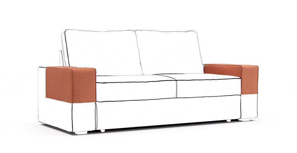 Vilasund Armrest Protector Covers — Add On - Signature Microfiber Dark Coral