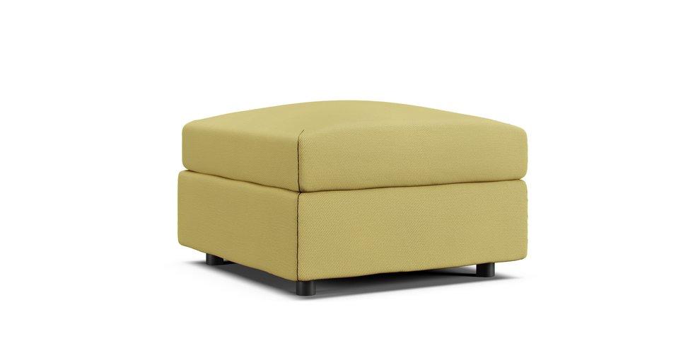 Vimle Footstool with Storage Cover - Care+ Tweed Amber