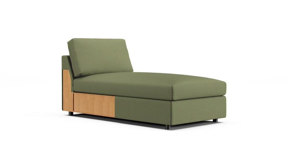 Vimle Chaise Section Cover - Care+ Canvas Sage