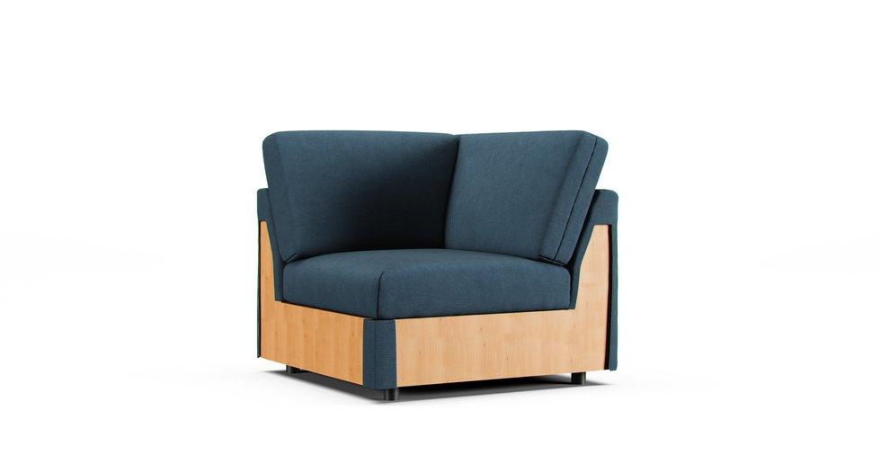 Vimle Corner Section Cover - Care+ Tweed Teal