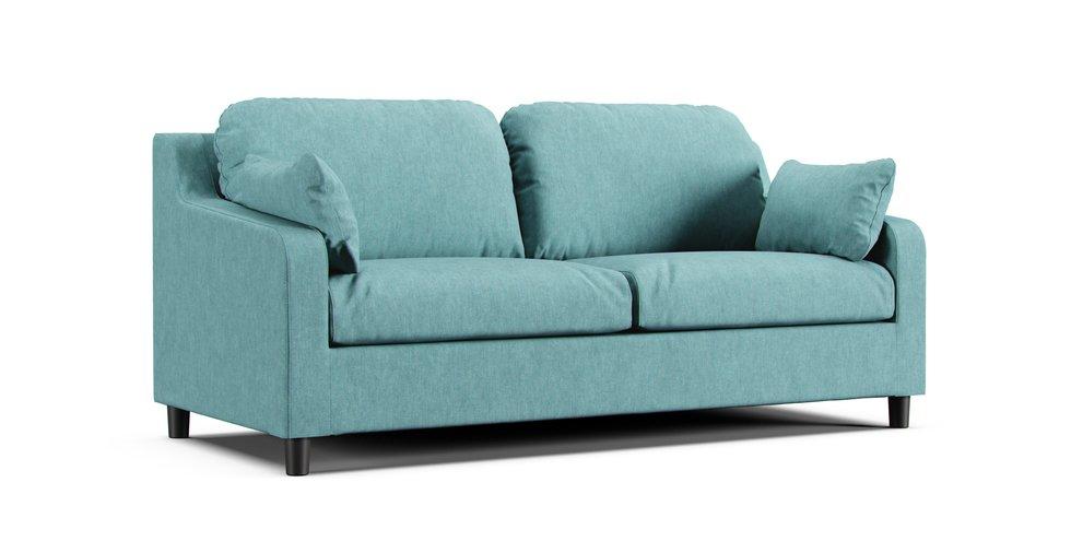 Vinliden 3 Seat Sofa Cover - Care+ Tweed Mineral Blue