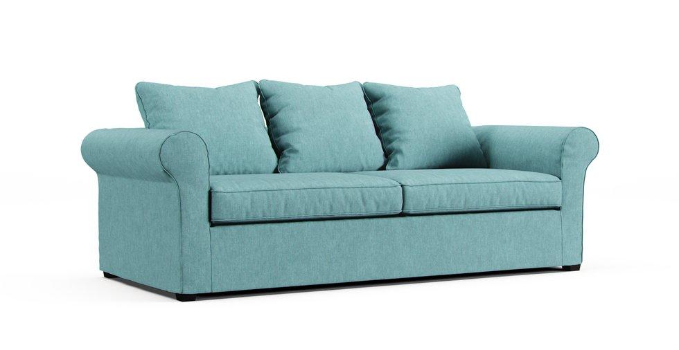 Varnamo Sofa Covers - Care+ Tweed Mineral Blue