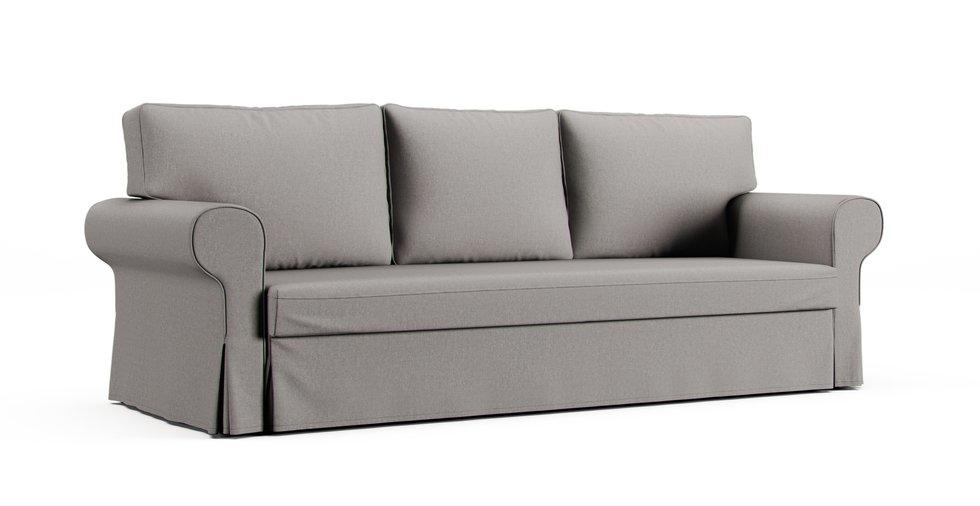 Vretstorp 3 Seat Sofa Bed Cover - Care+ Canvas Ash