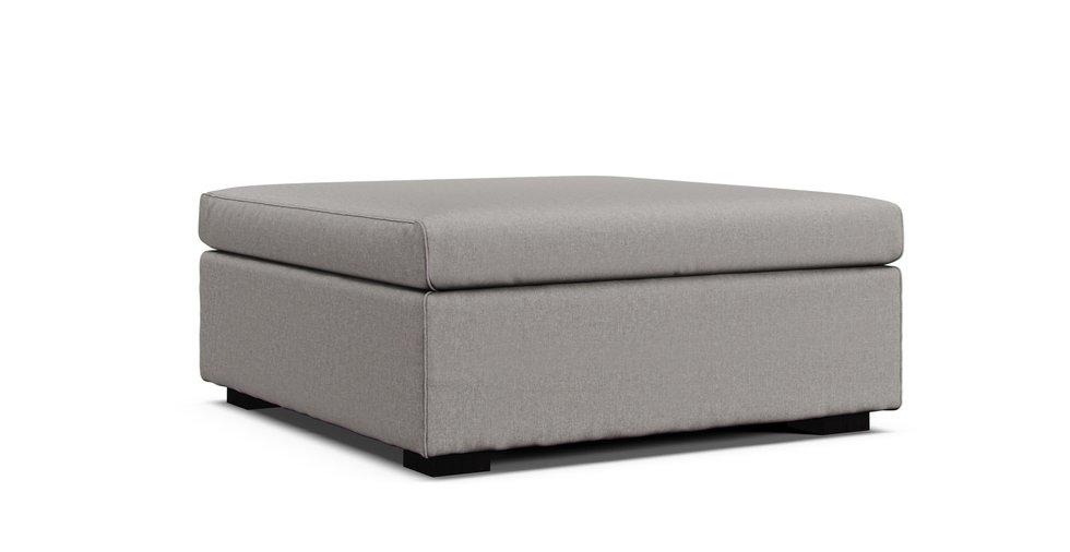 Vaxholm Footstool Cover - Care+ Canvas Ash