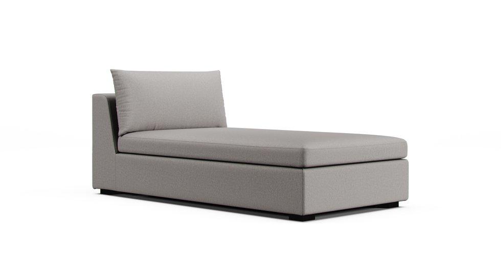 Vaxholm Chaise Lounge Section Cover - Care+ Canvas Ash