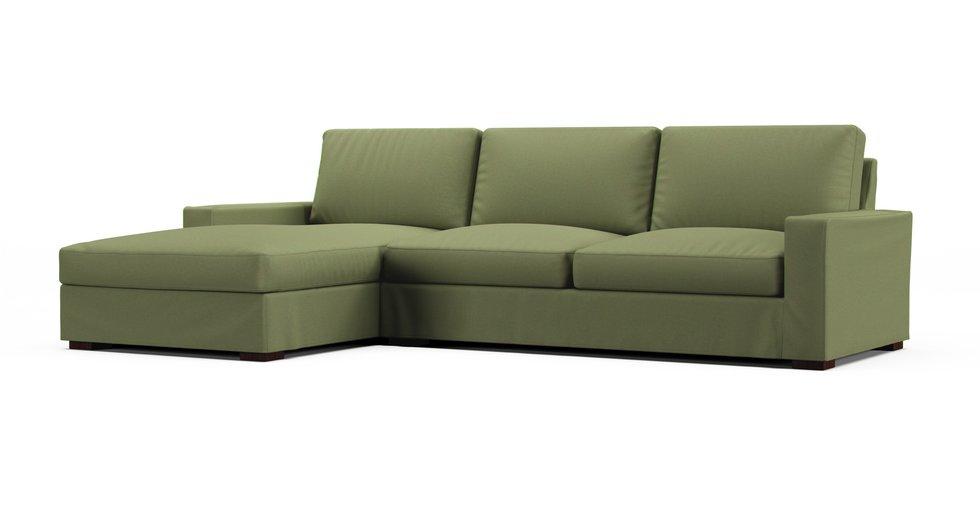 Anton Sectional Slipcover - Care+ Canvas Sage