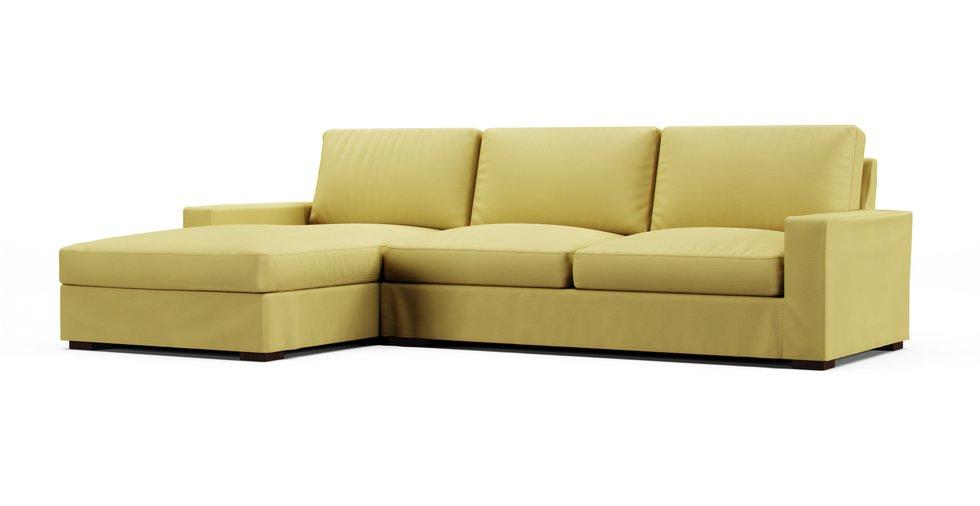 Anton Sectional Slipcover - Care+ Tweed Amber